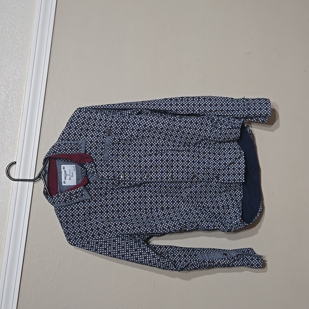 Mens london jeans long sleeve dress up shirt